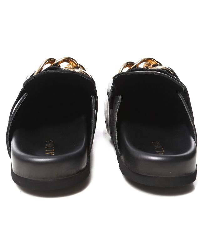 ALOHAS Fireplace Chain Leather Clogs