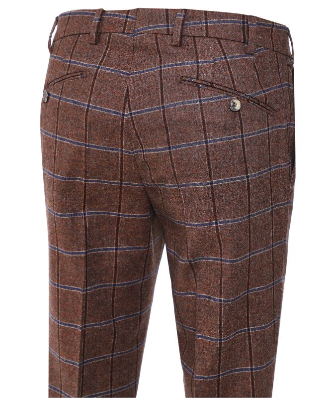 MMX Slim Fit Windowpane Check Lupus Pants
