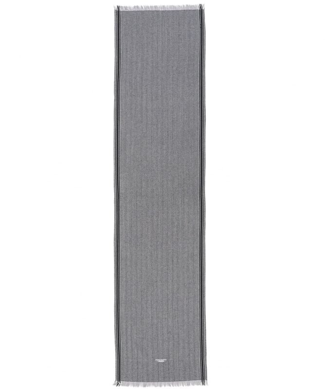 Hackett Cotton Wool Herringbone Scarf