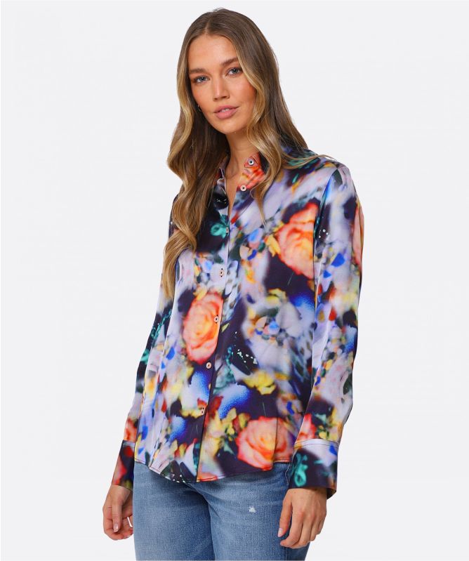 ポールスミス Satin Instant Rose Print Shirt ポールスミス Satin Instant Rose Print Shirt