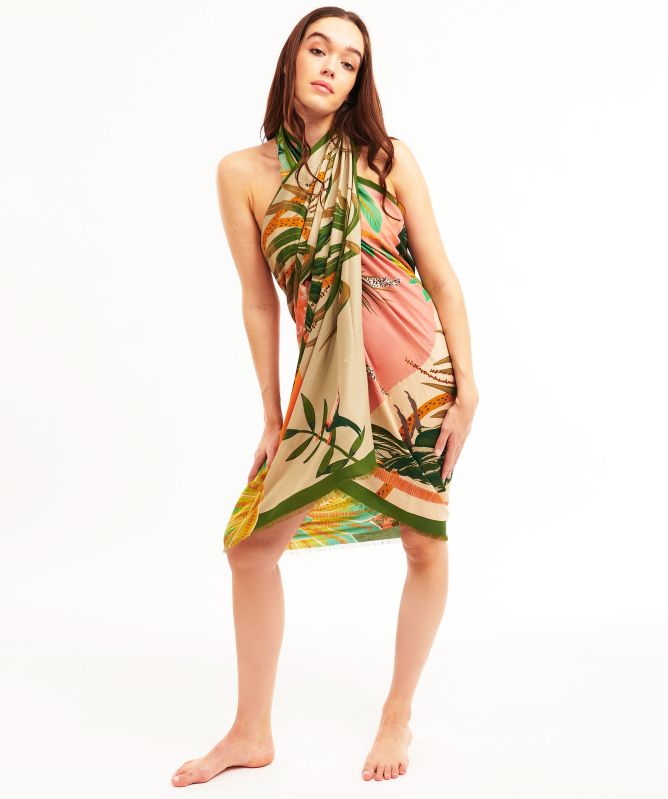 Wild Sandy Paradise Pareo Scarf