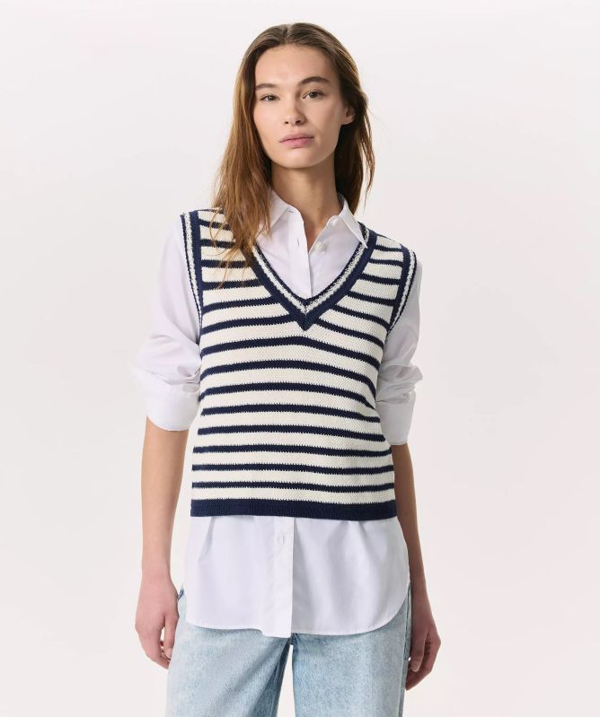 Rag and Bone Meghan Striped Vest