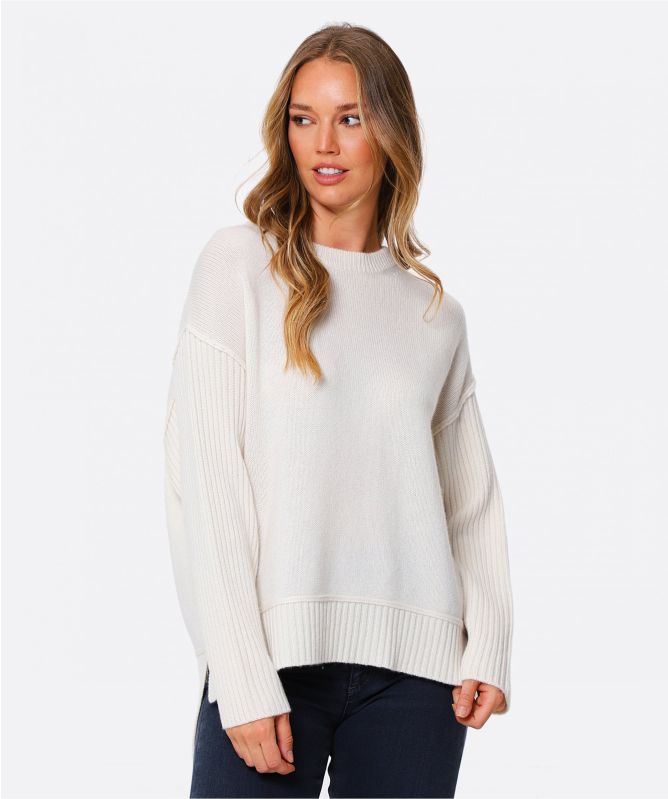 Van Kukil Ava Relax Neck Ribbed Sweater
