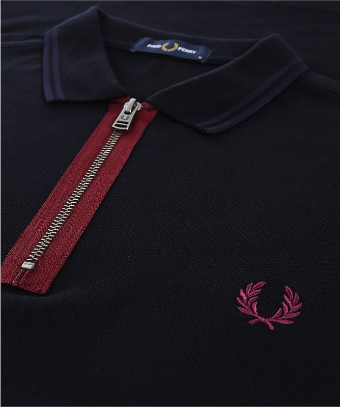 Fred Perry Zip Neck Polo Shirt M1619 608