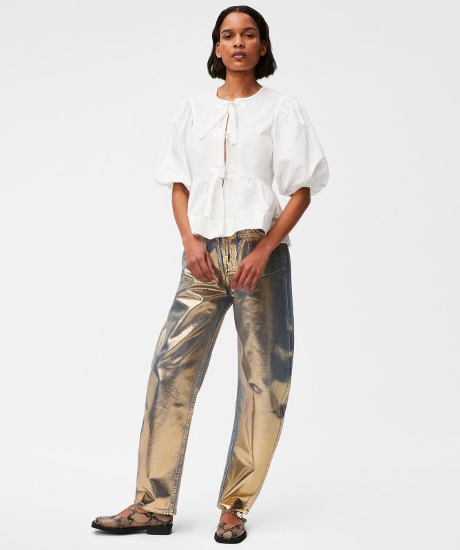 GANNI Cotton Poplin Blouse