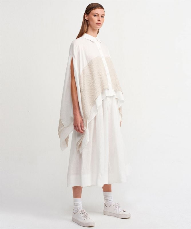 NU London Drape Textured Linen Jacket