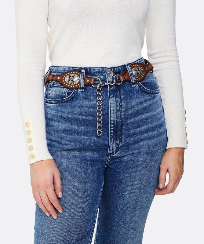 Nanni Ornate Leather Belt
