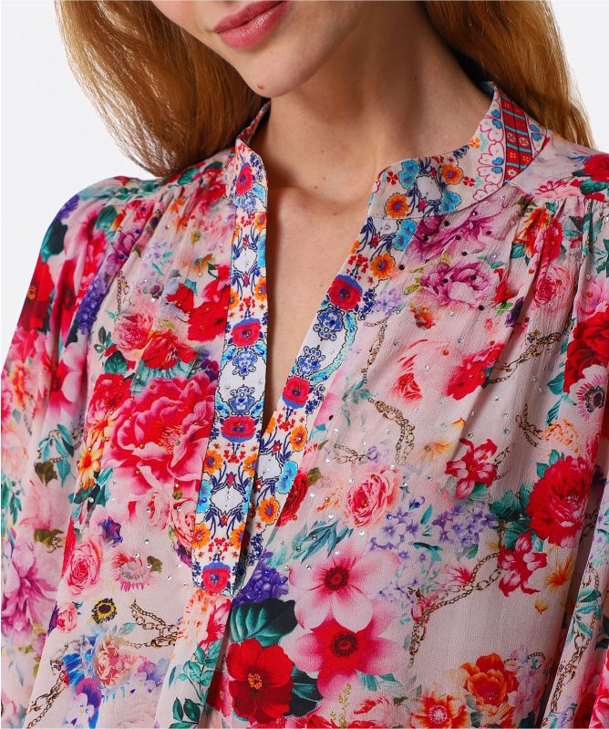 Inoa Silk V Neck Blouse