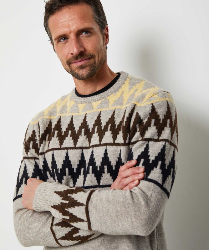 Seinse Crew Neck Jacquard Jumper