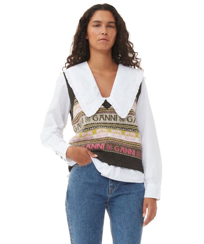 GANNI Wool Mix Vest