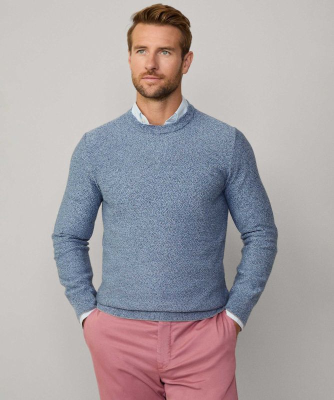 Hackett Mouline Crew Neck Jumper