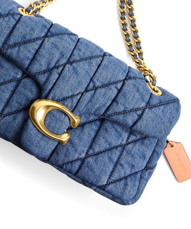 Coach Denim Quilted Tabby Shoulder Bag 26