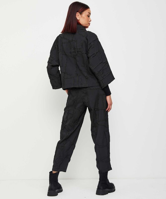 Bize Pleat Detail Cropped Trousers
