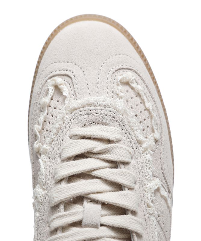 ALOHAS Crochet Cream Leather Sneakers