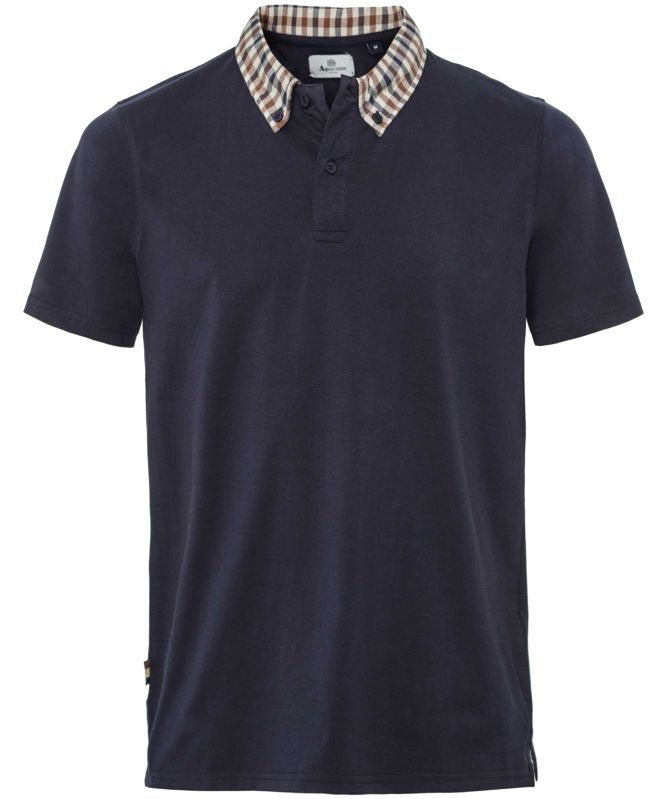 Aquascutum Club Check Collar Polo Shirt