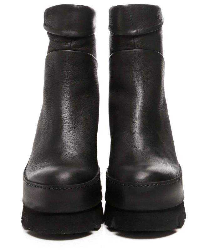 Lofina Leather Wedge Boots