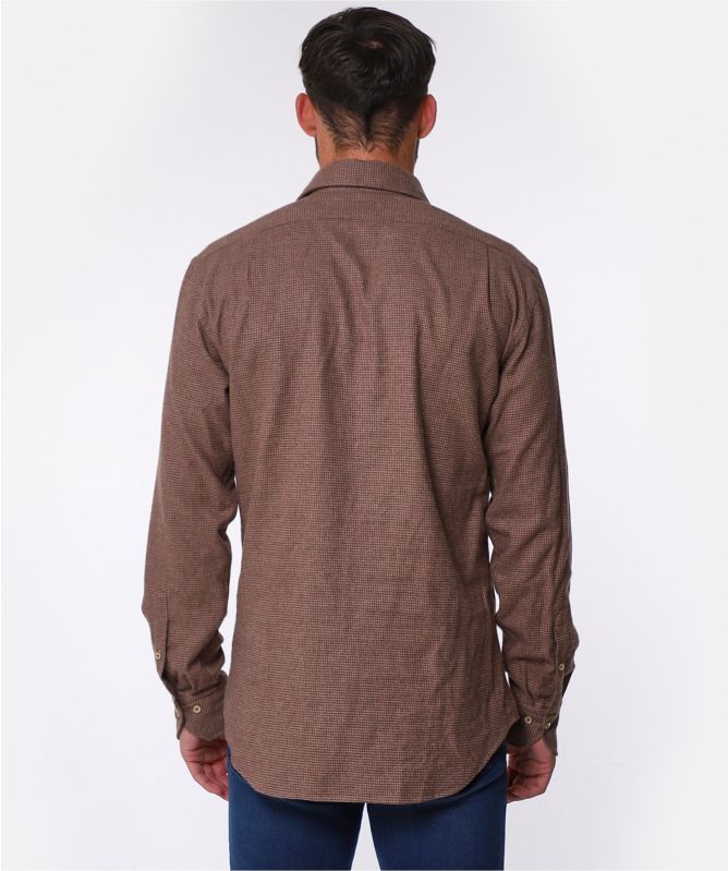 Stenstroms Fitted Body Flannel Puppytooth Shirt