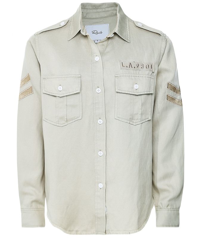 Rails Conrad Military Patch Shirt