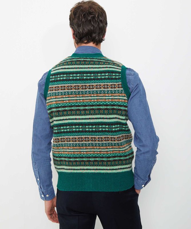 Jules B Lambswool Fair Isle Waistcoat