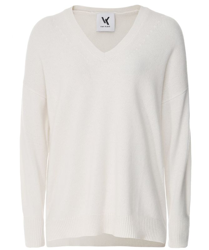 Van Kukil Paisley Cashmere V-Neck Sweater