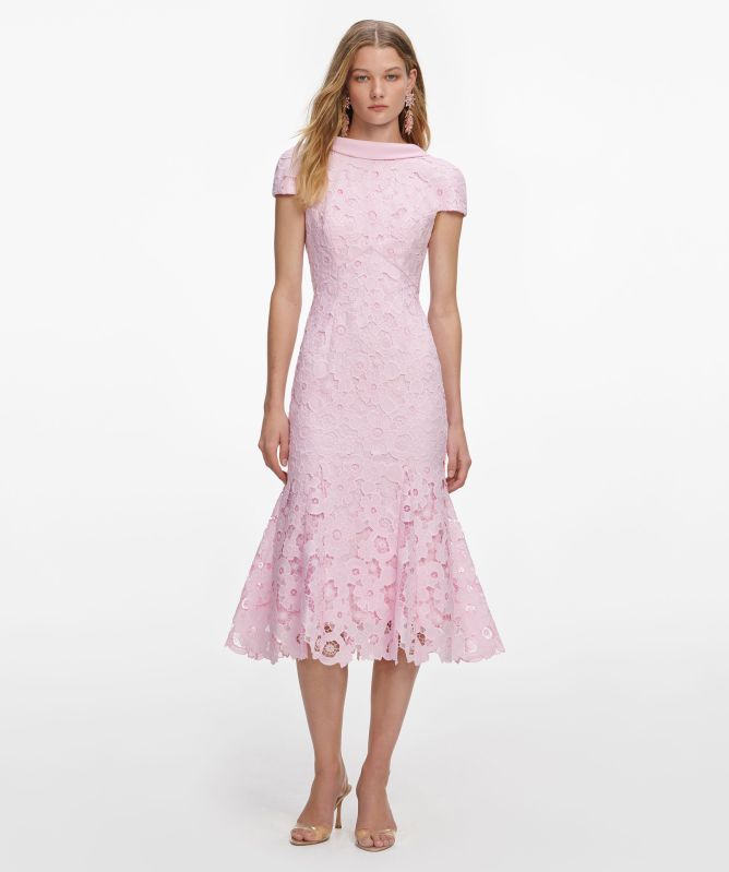 Self-Portrait Lace Scoop Back Midi Dress