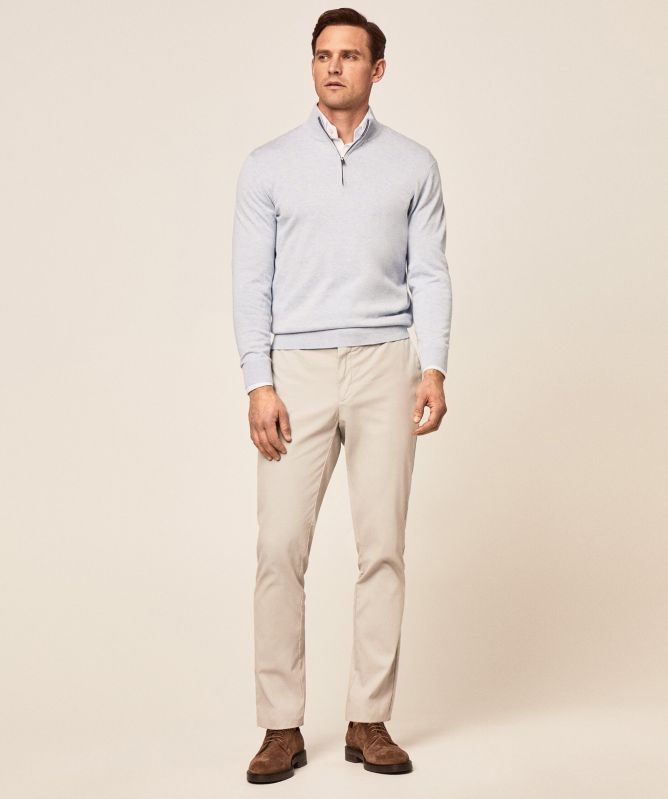 Hackett Cotton Silk Half-Zip Jumper