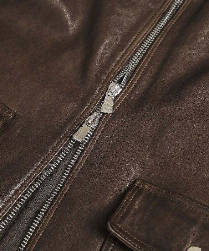 J. Blades Leather Zip Jacket