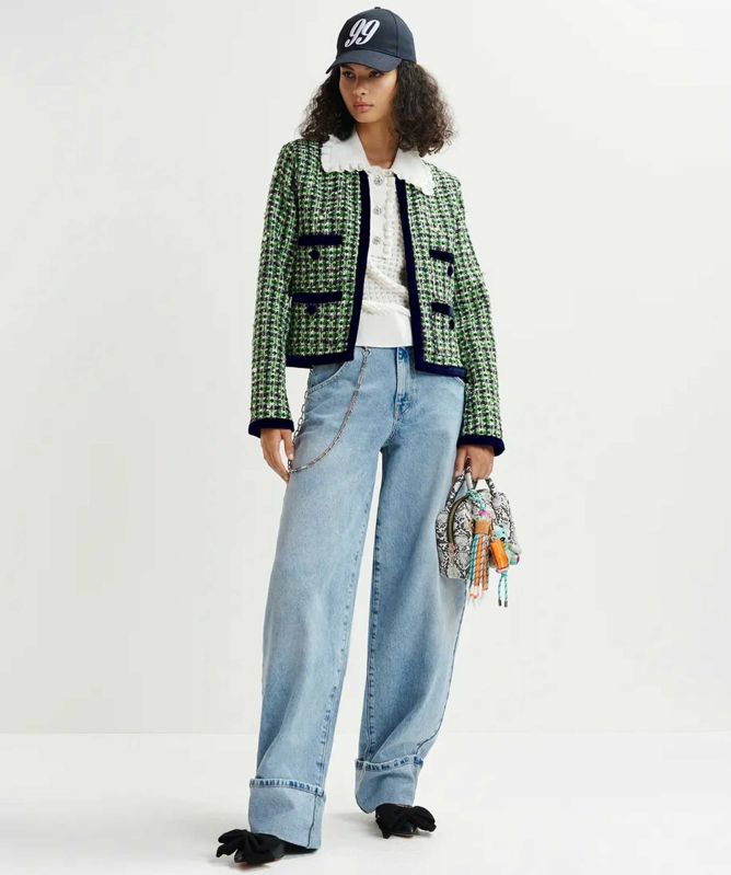 Essentiel Antwerp Homework Embellished Tweed Jacket