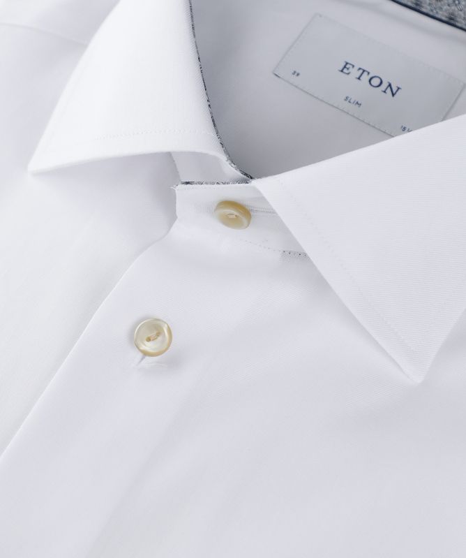 Eton Slim Fit Medallion Trim Shirt