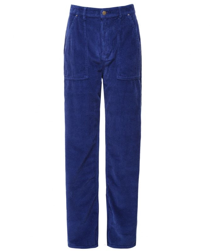 パンツ CHLOE Women Straight Pants CH25UDP32253 44N BLUE Chloé - Navy Stretch Wool Side-Striped Wide Leg Pant