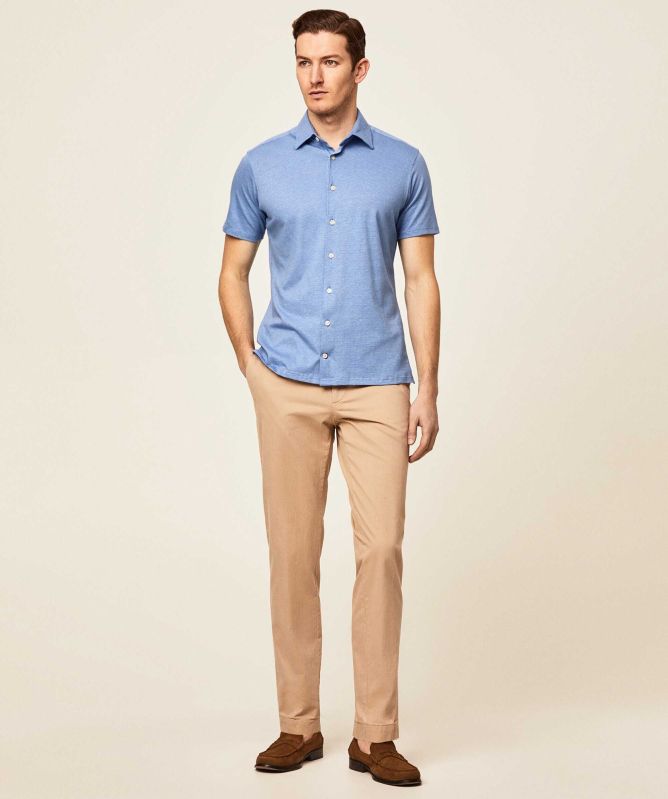 Hackett Cotton Linen Jersey Shirt