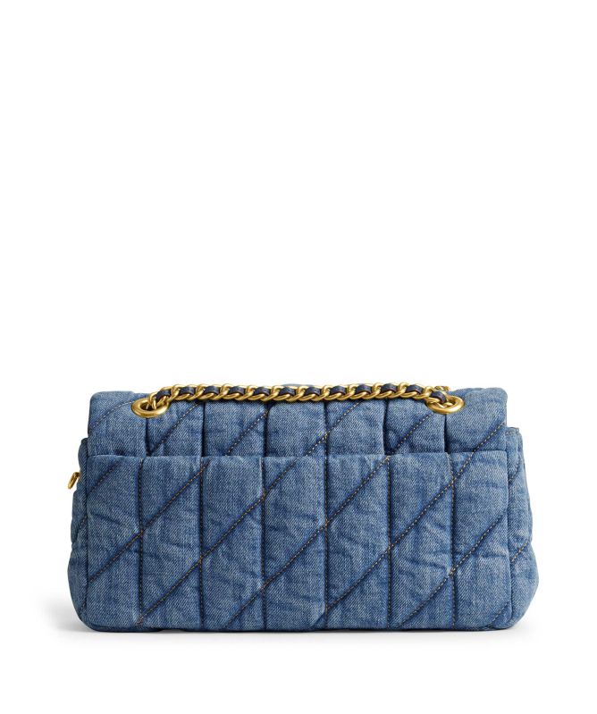 Coach Denim Quilted Tabby Shoulder Bag 26