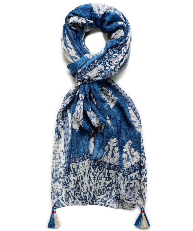 Ahujasons Paisley Print Tassel Scarf