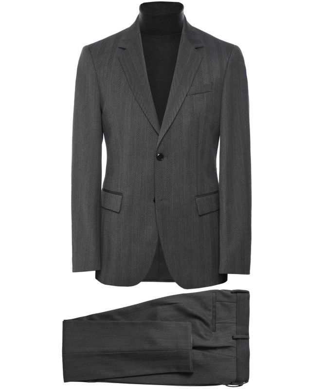 BOSS Slim Fit Herringbone H-Houston Suit