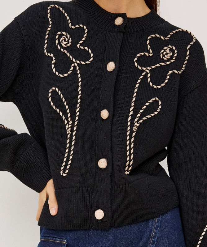 Rails Sybil Floral Embroidered Cardigan