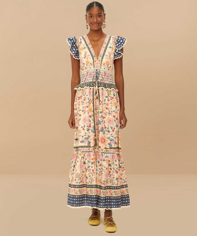 FARM Rio Superbloom Tapestry Maxi Dress