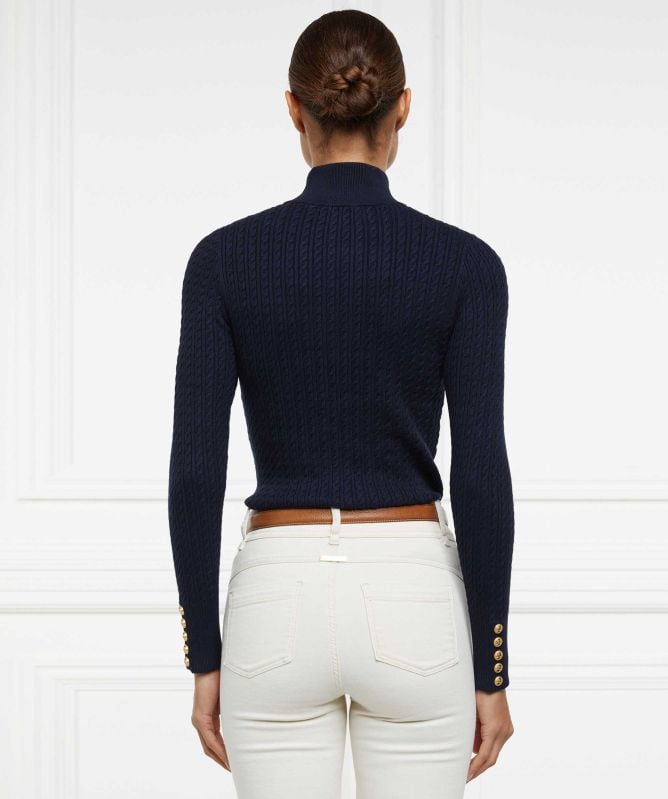 Holland Cooper Ava Half Zip Knit Sweater