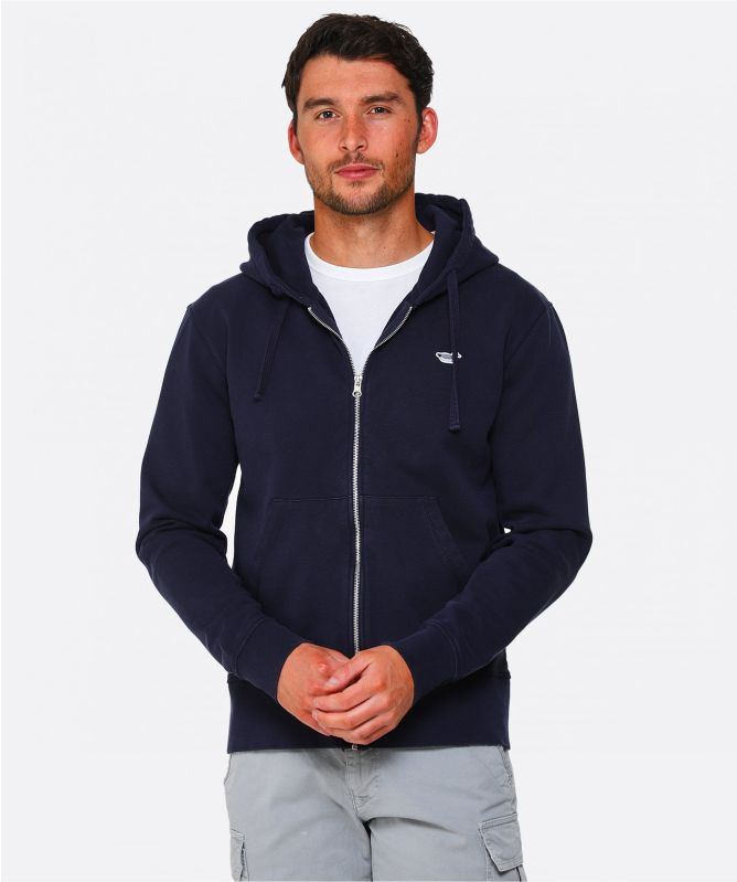 Edmmond Studios Zip Through Duck Patch Hoodie