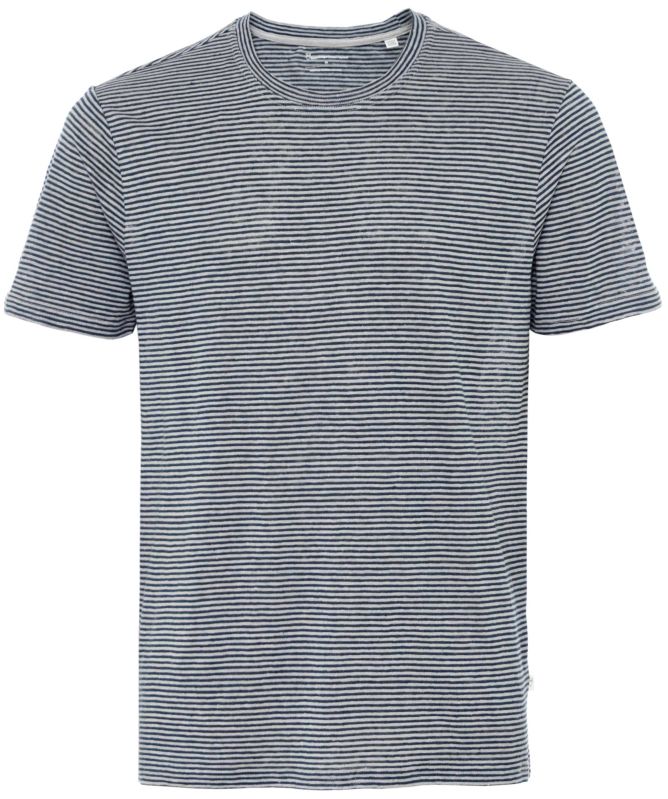 Knowledge Cotton Linen Striped T-Shirt