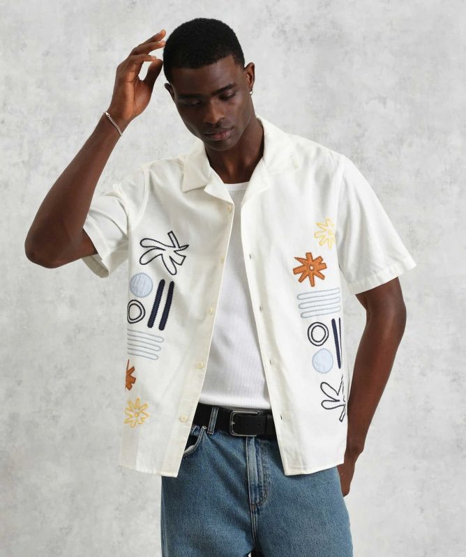 Wax London Abstract Applique Didcot Shirt