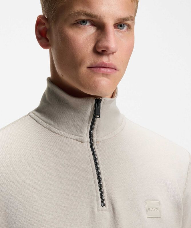 BOSS Cotton Half-Zipper Zetrust Sweatshirt