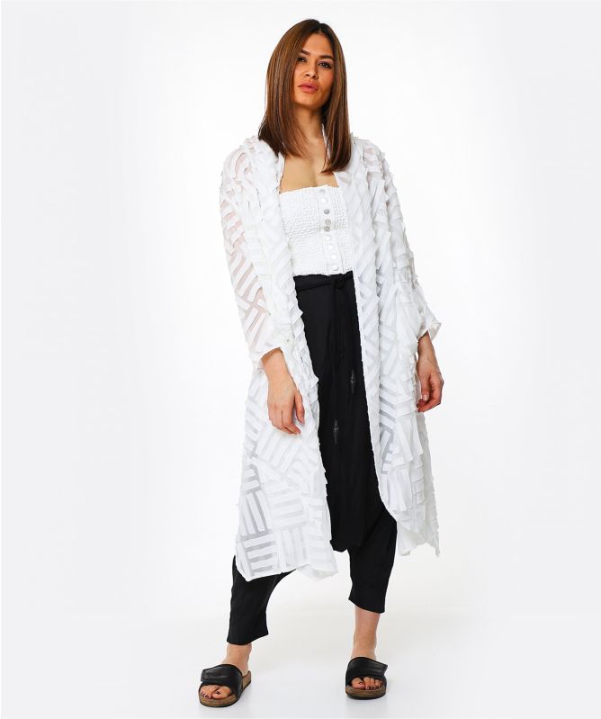 NU London Sheer Draped Cardigan