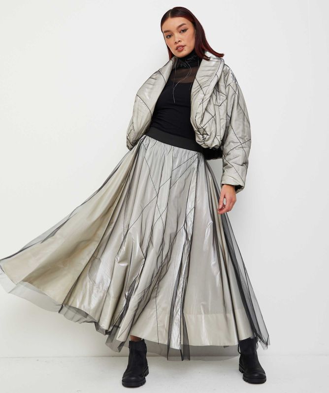 NU London Stitch Neck Mesh Top