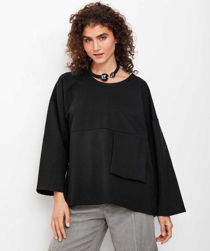 Thanny Long Sleeve Pocket Top
