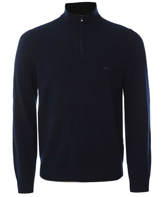 BOSS Virgin Wool Zip Emarlo Jumper