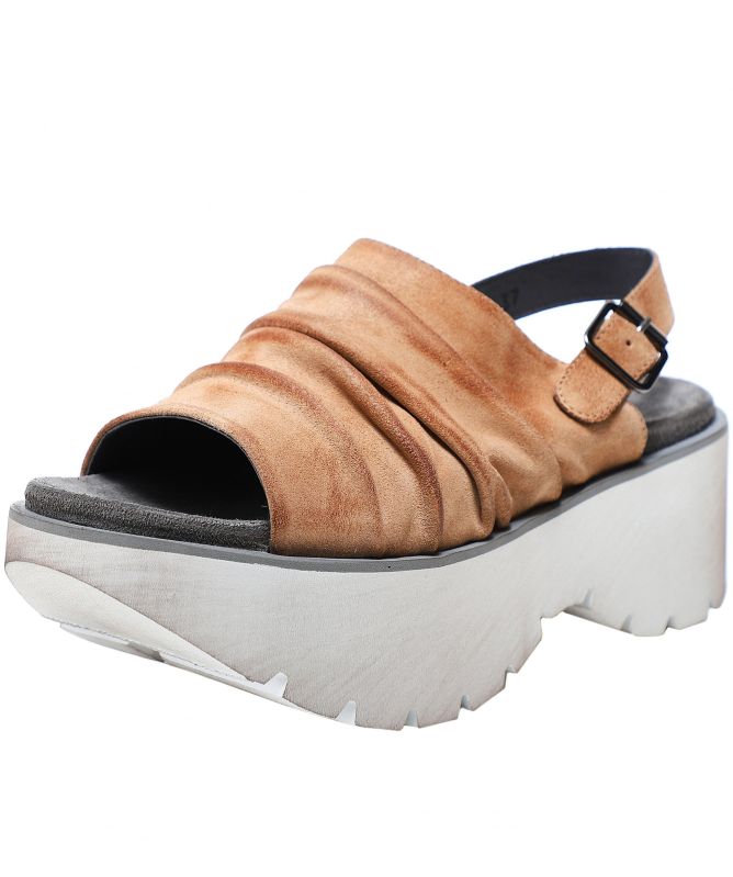 Lofina Suede Slingback Platform Sandals