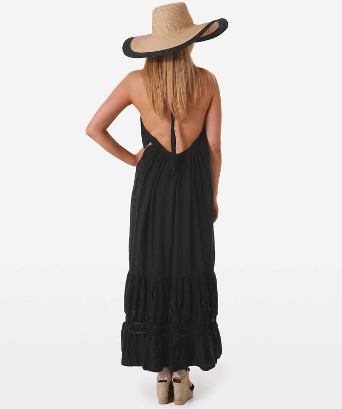 chinese dress ladies Samara Linen Halter Maxi Dress – Intrigue on Rose main image 0