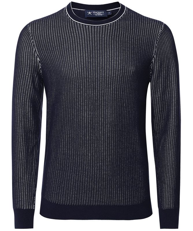 Hackett Cotton Plated Tipped Sweater