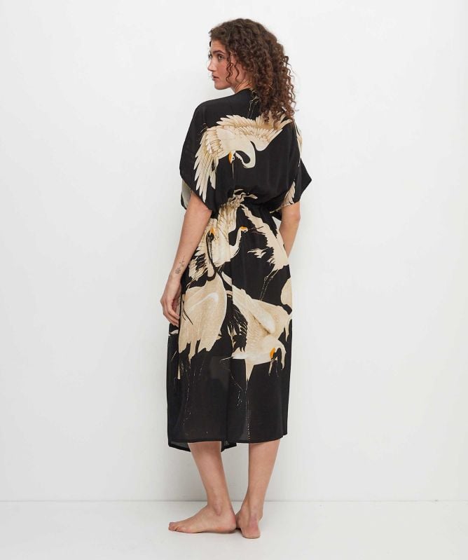 One Hundred Stars Stork Drawstring Dress