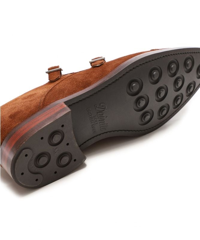Barker X Jules B Suede Lancaster Monk Shoes